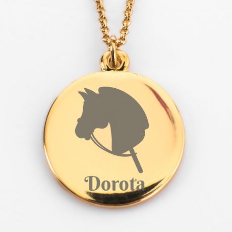 Naszyjnik dla dziewczynki HOBBY HORSE prezent dla koniary personalizowany naszyjnik