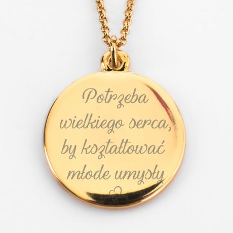 Naszyjnik dla nauczycielki WIELKIE SERCE