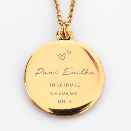 Grawerowany naszyjnik DLA NAUCZYCIELKI