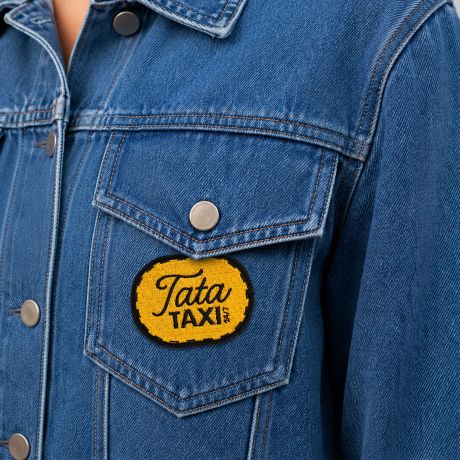 Naprasowanka dla taty TATA TAXI dodatek do prezentu na Dzie� Ojca naszywka dzie� ojca prezent upominek dla taty dodatek dla taty