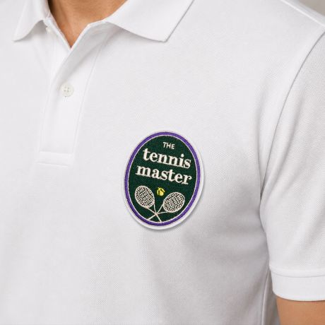 Naprasowanka TENNIS MASTER upominek dla tenisisty naszywka z napisem dodatek do prezentu naszywka z nadrukiem
