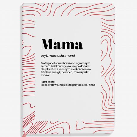 Personalizowany notes DEFINICJA prezent z okazji Dnia Mamy prezent na dzie matki notes na prezent
