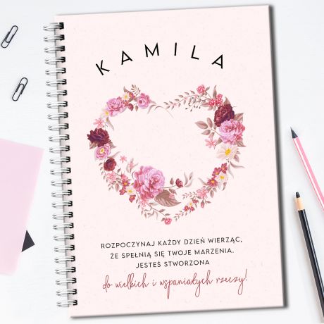 Personalizowany notatnik  dla nastolatki WIELKIE RZECZY