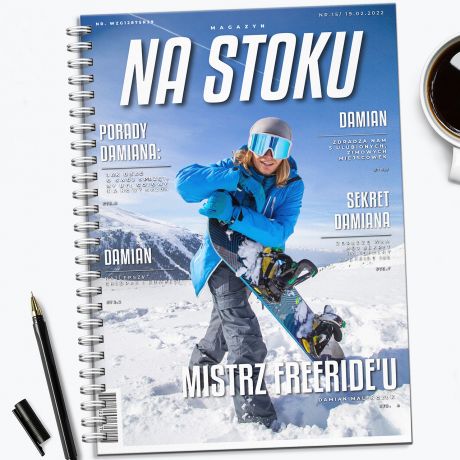 Personalizowany notatnik dla snowboardzisty NA STOKU