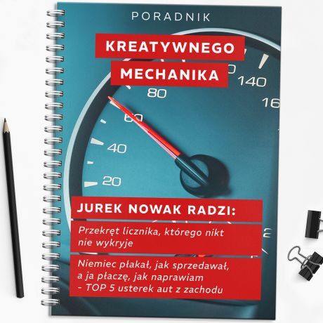 Notatnik KREATYWNY MECHANIK prezent dla mechanika samochodowego
