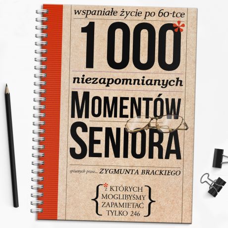 Notatnik MOMENTY SENIORA mieszny prezent na urodziny
