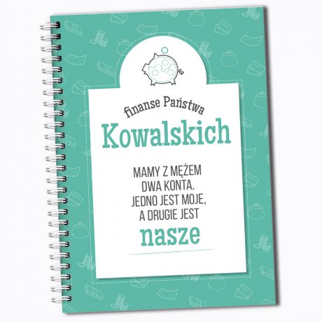 Notatnik personalizowany B5 DOMOWE FINANSE upominek na lub