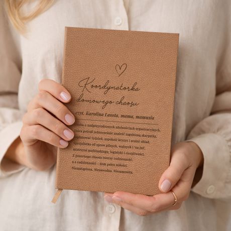 Elegancki notes KOORDYNATORKA DOMOWEGO CHAOSU prezent dla mamy notes dla mamy upominek dla mamy dzie� matki