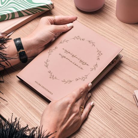 Notes na zamek WSPOMNIENIA prezent urodzinowy  notes na prezent prezent na urodziny dla kobiety