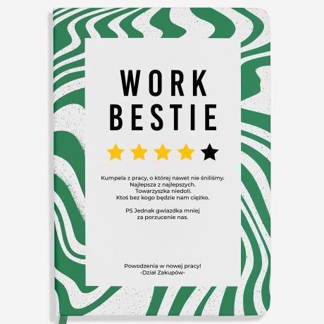 Notes WORK BESTIE prezent poegnalny dla koleanki z pracy prezent na odejcie z pracy