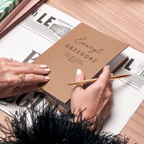 Notes ze zotymi brzegami PREZENT DLA EMERYTA na odejcie z pracy prezent na emerytur