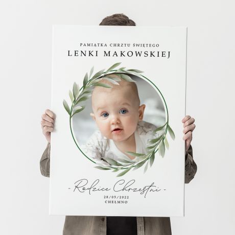 Personalizowany OBRAZ NA CHRZEST 70 x 50cm