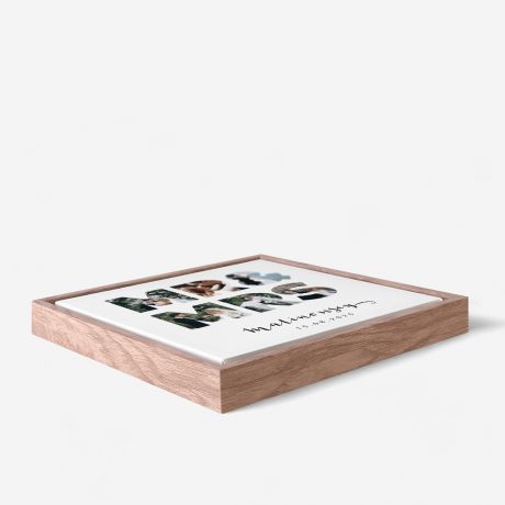 Personalizowany obraz na rocznic lubu MR & MRS w ramie
