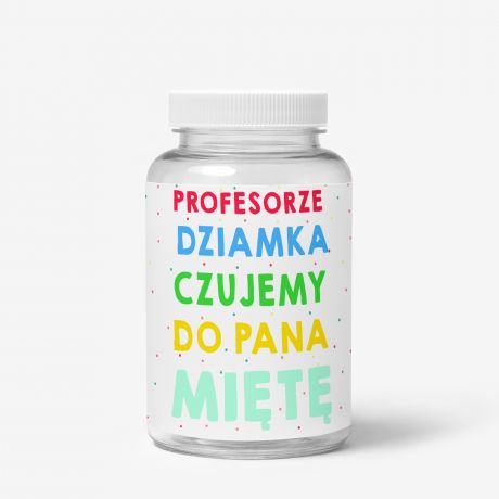 Opakowanie na cukierki z etykiet� personalizowan� CZUJEMY MI�T� pude�ko na cukierki prezent dla nauczyciela