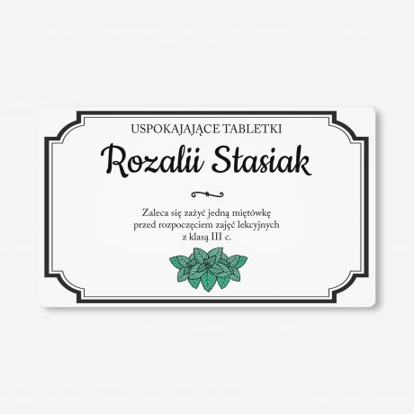 Zestaw prezentowy: mi�t�wki + etykieta do naklejenia  PREZENT NA DZIE� NAUCZYCIELA prezent dla nauczyciela