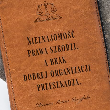 Organizer skrzany ELEGANCKI PREZENT DLA PRAWNIKA