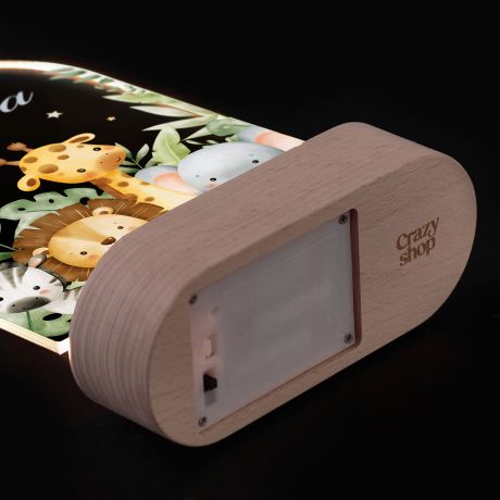 Ozdobna lampka nocna dla niemowl�t SAFARI lampka z imieniem lampka dla dziecka lampka nocna personalizowana lampka