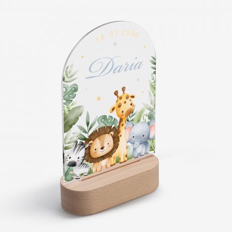 Ozdobna lampka nocna dla niemowl�t SAFARI lampka z imieniem lampka dla dziecka lampka nocna personalizowana lampka