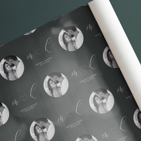 Personalizowany papier do pakowania prezentw ze zdjciem WYJTKOWA PARA  papier prezentowy papier do prezentw