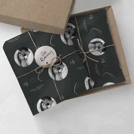 Personalizowany papier do pakowania prezentw ze zdjciem WYJTKOWA PARA  papier prezentowy papier do prezentw