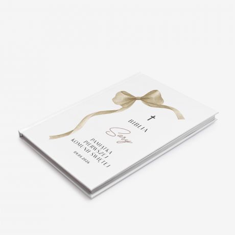 Personalizowana biblia NA KOMUNI biblia dla dziewczynki prezent na komuni dla dziewczynki
