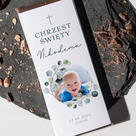 Personalizowana czekolada PODZIKOWANIE DLA GOCI NA CHRZEST