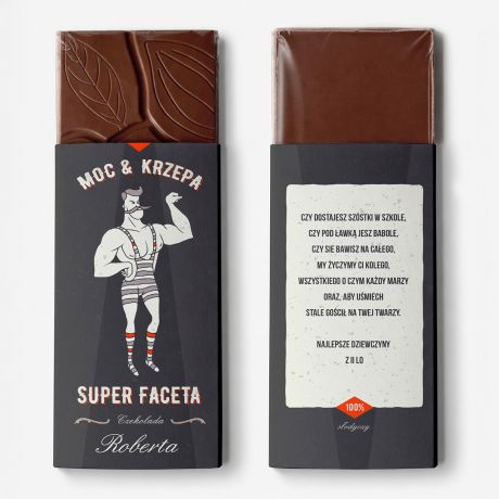 Personalizowana czekolada NA DZIE� CH�OPAKA prezent na Dzie� Ch�opaka prezent dla ch�opaka