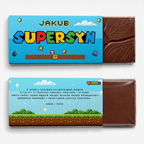 Personalizowana czekolada na Dzie� Dziecka SUPERSYN 