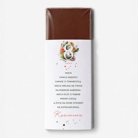 Personalizowana czekolada na Dzie� Kobiet 8 MARCA czekoladka na dzie� kobiet upominek na dzie� kobiet