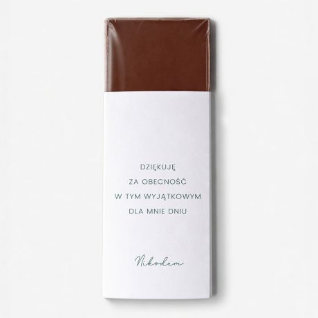 Personalizowana czekolada PODZI�KOWANIE DLA GO�CI NA CHRZEST