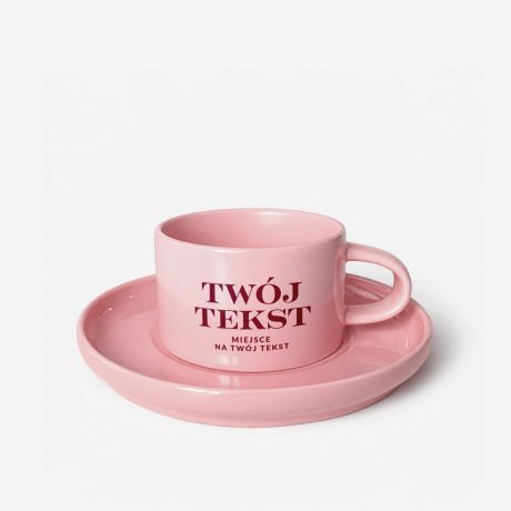 Personalizowana fili�anka z talerzykiem TW�J TEKST