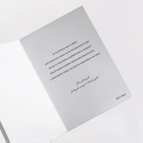Personalizowana kartka andrzejkowa ZE ZOCENIEM prezent na andrzejki kartka na andrzejki