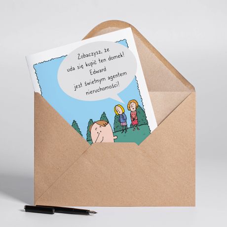 Personalizowana KARTKA DLA AGENTA NIERUCHOMO�CI A4