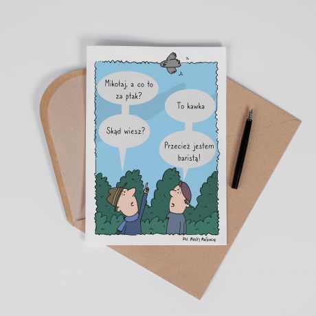 Personalizowana KARTKA DLA BARISTY A4