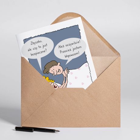 Personalizowana du�a KARTKA DLA BHPOWCA A4 prezent dla bhpowca kartka z nadrukiem kartka a4