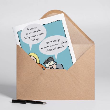Personalizowana KARTKA DLA BIOTECHNOLOGA A4 prezent dla biotechnologa kartka personalizowana
