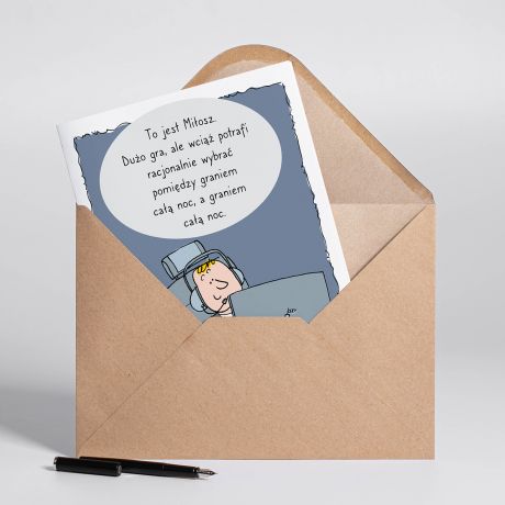 Personalizowana KARTKA DLA CH�OPAKA gracza - A4 prezent dla ch�opaka prezent dla gracza kartka a4