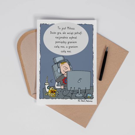 Personalizowana KARTKA DLA CH�OPAKA gracza - A4 prezent dla ch�opaka prezent dla gracza kartka a4