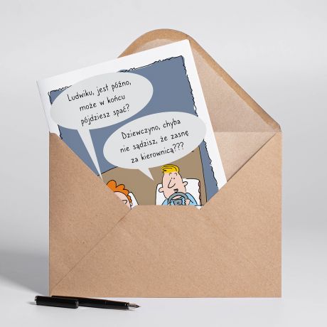 Personalizowana KARTKA DLA CH�OPAKA samochodziarza