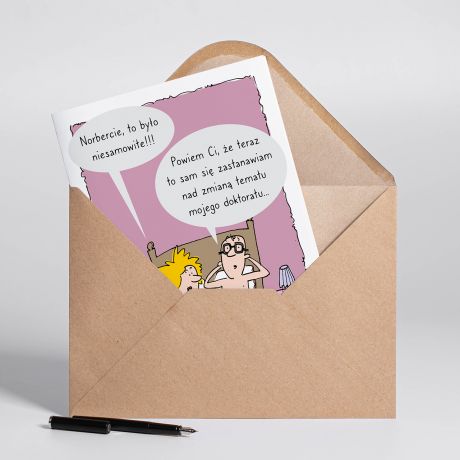 Personalizowana KARTKA DLA DOKTORANTA A4
