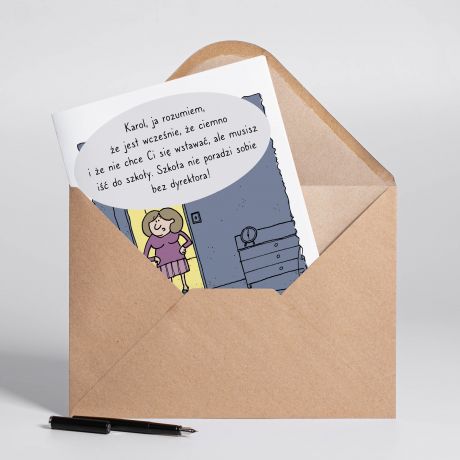 Personalizowana KARTKA DLA DYREKTORA SZKO�Y - A4
