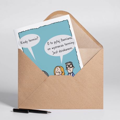 Personalizowana KARTKA DLA DZIEKANA - A4