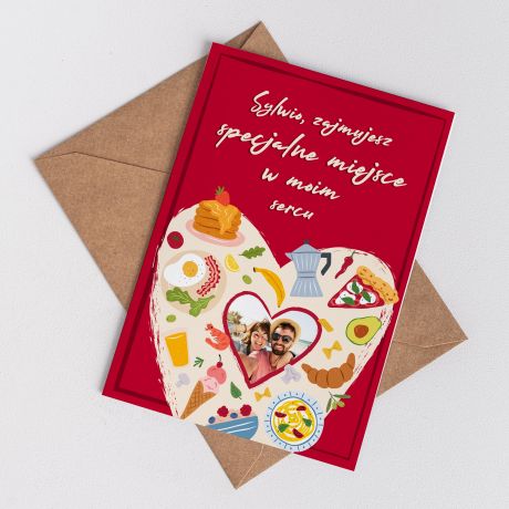 Personalizowana kartka dla dziewczyny WYJ�TKOWE MIEJSCE upominek dla dziewczyny kartka na walentynki