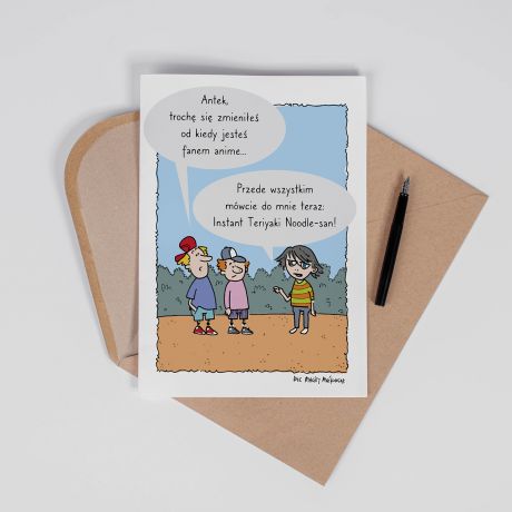 Personalizowana KARTKA DLA FANA ANIME A4