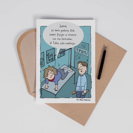 Personalizowana KARTKA DLA GROOMERA A4 kartka A4 prezent dla groomera