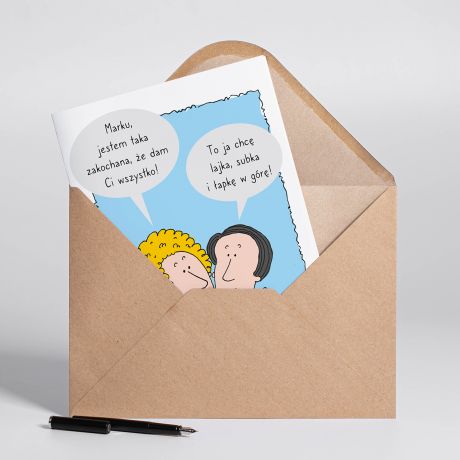 Personalizowana kartka na PREZENT DLA INFLUENCERA A4  prezent dla influencera personalizowana kartka kartka a4