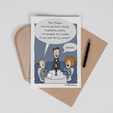 Personalizowana KARTKA DLA KELNERA A4 kartka a4 kartka personalizowana �mieszna kartka