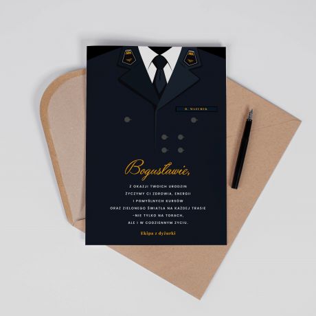 Personalizowana KARTKA DLA KOLEJARZA - A4