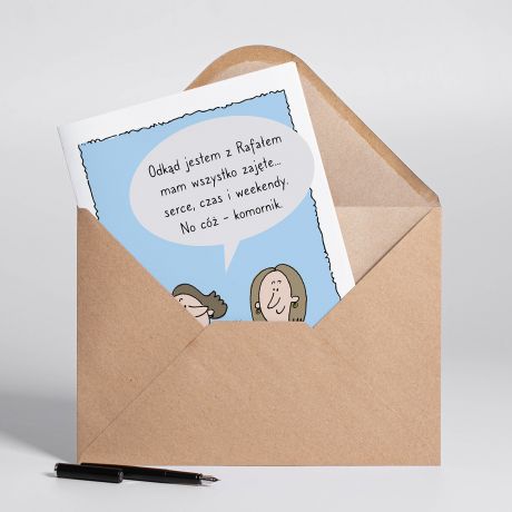Personalizowana KARTKA DLA KOMORNIKA - A4 upominek dla komornika kartka personalizowana prezent z humorem