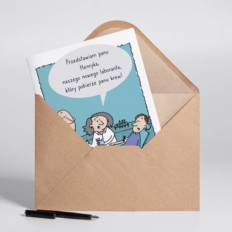 Personalizowana KARTKA DLA LABORANTA A4 kartka personalizowana upominek dla laboranta kartka okoliczno�ciowa